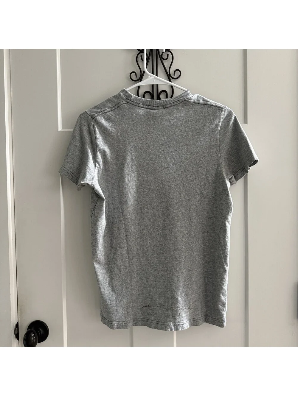 Abercrombie Kids Football Graphic T Shirt Gray XL Muscle Fit Cotton Tee￼